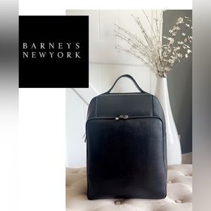 BRAND NEW Barneys New York Black Leather Backpack